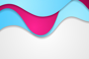 Pink and blue abstract wavy corporate background