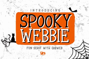 Spooky Webbie - Fun Serif With Web 