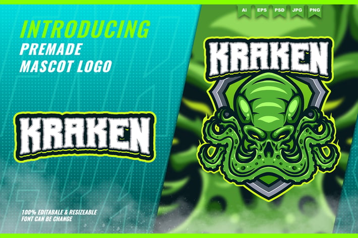 Kraken Octopus - Mascot Esport Logo Template