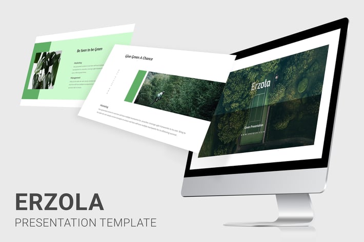 Erzola - Green Colors Pitch Deck Powerpoint