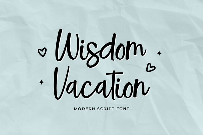 Wisdom Vacation Calligraphy Font