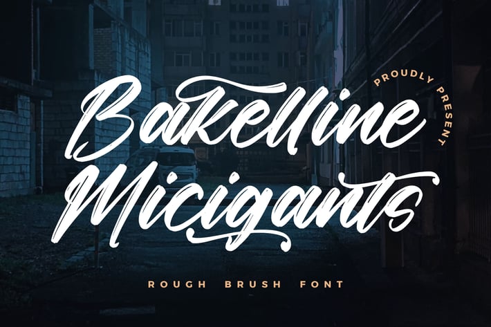 Bakelline Micigants Rough Brush Font