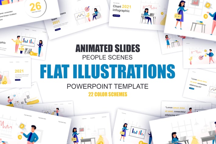 Business Flat Illustration Powerpoint Template