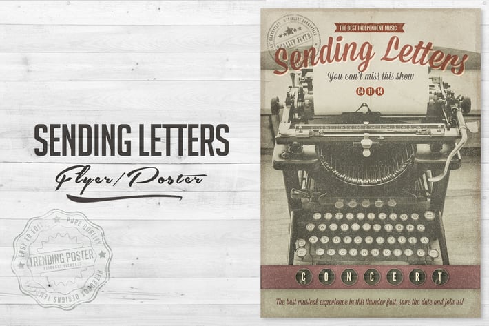 Writing Letters Poster Flyer