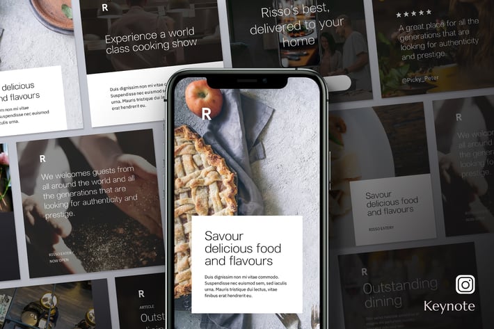 Risso - Elegant Instagram Kit Keynote