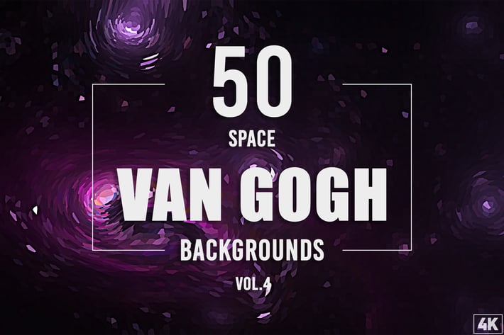 50 Van Gogh Space Backgrounds - Vol. 4