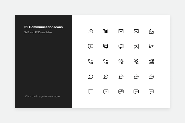 Communication Icons - Line style