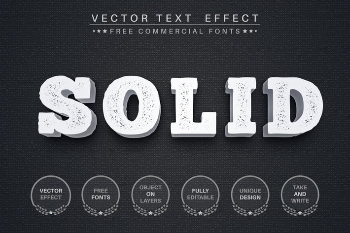 3D stone - editable text effect,  font style