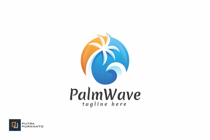 Palm Wave - Logo Template