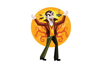 Dracula Vampir Halloween Illustration
