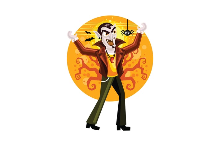 Dracula Vampir Halloween Illustration