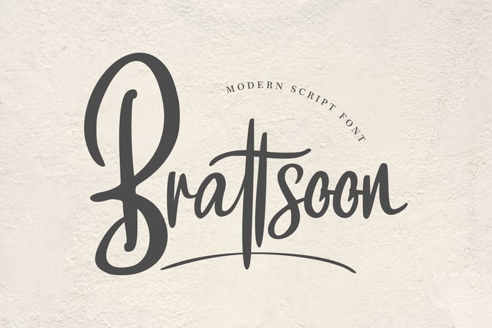 Brattsoon | Modern Script Font