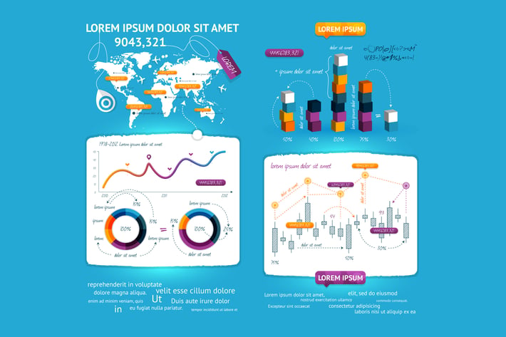 infographics element with Vector GUI Template