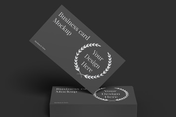 Business Card Mockup Zoom in style