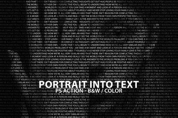 Portrait Into Text Photoshop Action