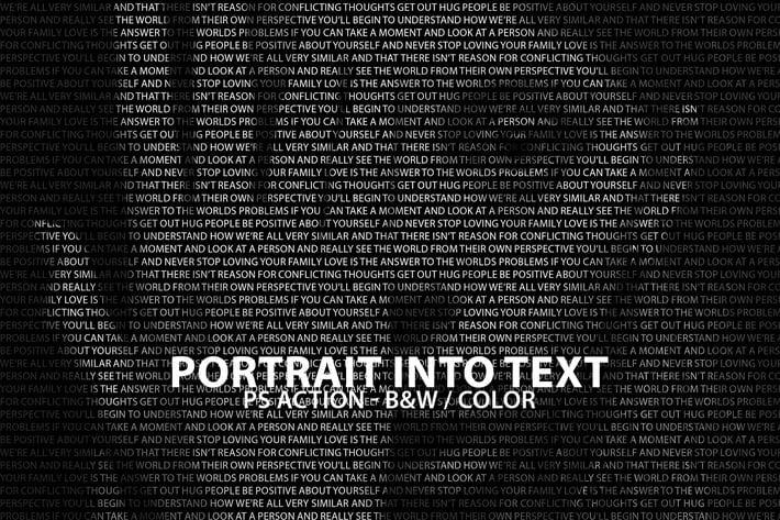 Portrait Into Text Photoshop Action
