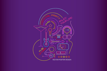 3 options of Cocktail Party Poster Design