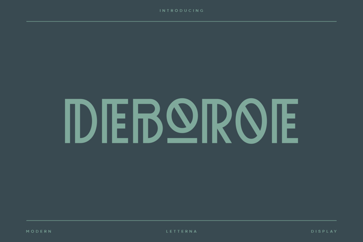 Deboroe - Modern Artdeco Font