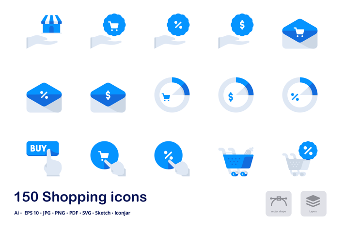 Shopping and E-commerce Accent Duo Tone Icons