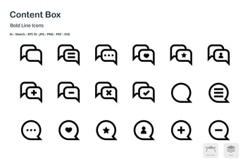 Content Box Mini Bold Line Vector Icons