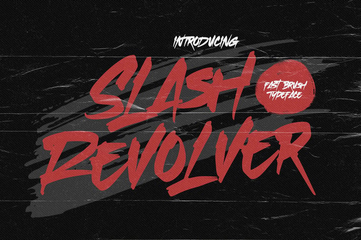 Slash Revolver - Brush Typeface