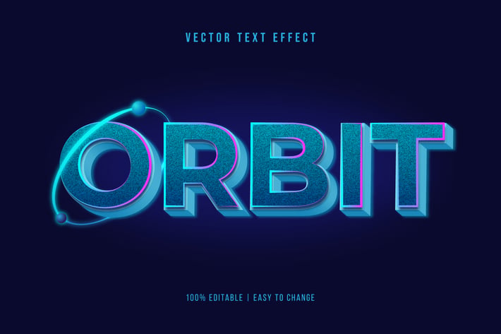 Blue Orbit Text Editable
