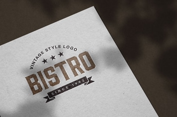 Debossed Logo Mockup on Uncoated Paper