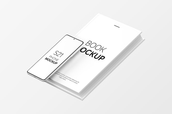 Book & S21 Phone Mockup