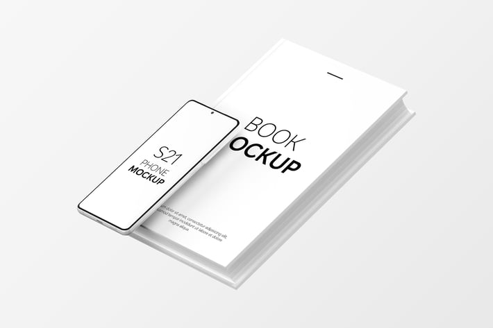Book & S21 Phone Mockup