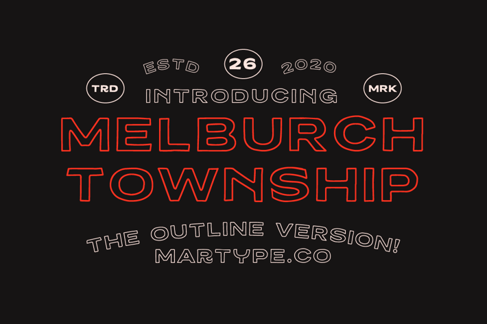 Melburch Typeface (Outline Version)