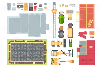 Construction elements - set of vector objects