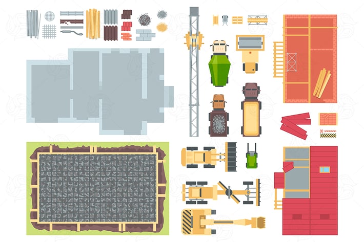 Construction elements - set of vector objects