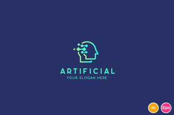 Human Artificial Intelligence Technology Logo