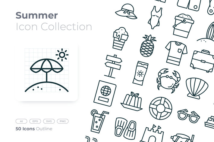 Summer Outline Icon