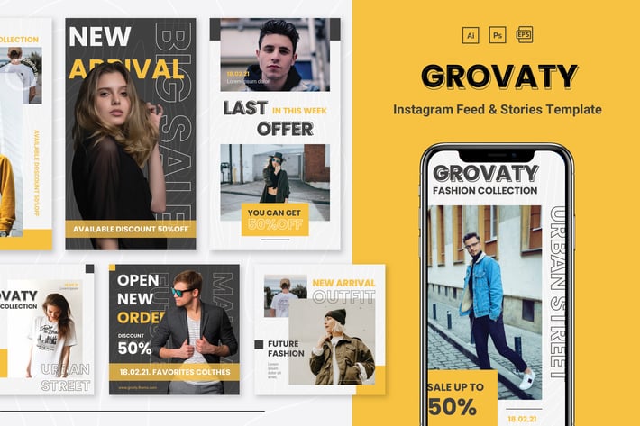 Grovaty - Instagram Feeds & Stories Pack