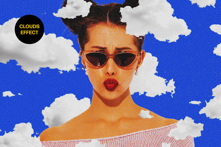Clouds Comic Photo Effect
