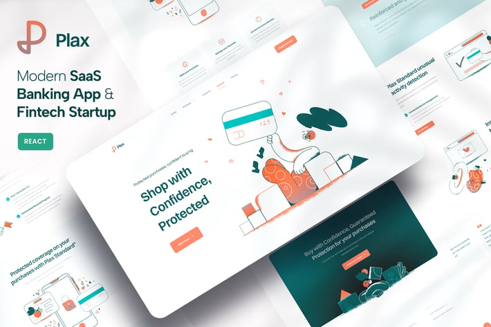 Plax - Finance & Fintech Startup React Template