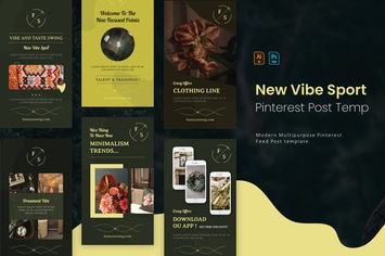 New Vibe Sport | Pinterest Post Template