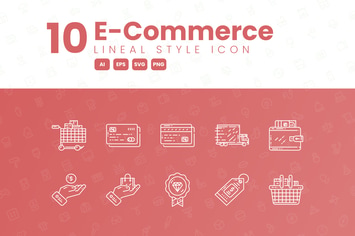 10 E-Commerce Detailed Icon Collection