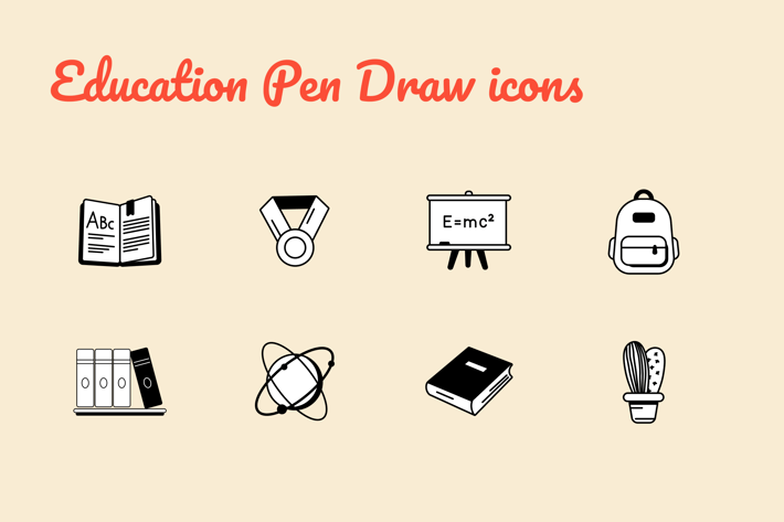Education Pen Draw icons