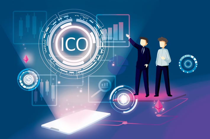 ICO Concept Blockchain Illustration - Nh