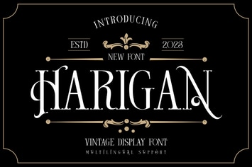 Harigan - Vintage Display Font