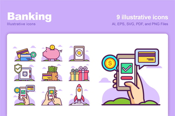 Banking Illustrative Icons