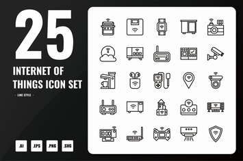 Internet Of Thing Line Icons