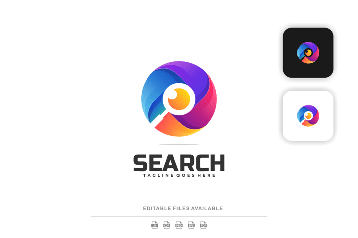 Search Gradient Colorful Logo