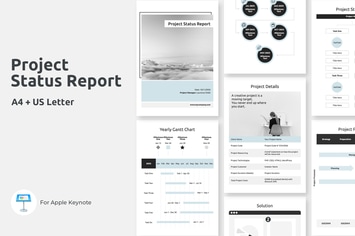 A4 Project Status Report Vertical Keynote