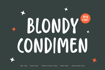Blondy Condimen - Chalk & Marker Font