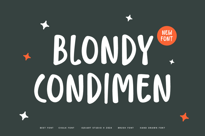 Blondy Condimen - Chalk & Marker Font