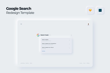 Google Search Redesign Concept UI Kit Template