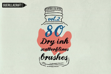 Dry Ink Brushes for Adobe Illustrator vol.2